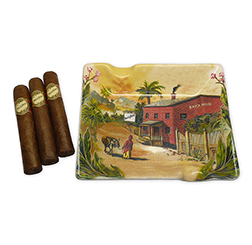 Brick House 3-Cigar and Ashtray Gift Set