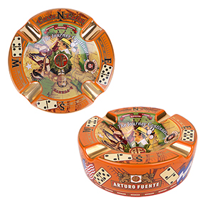 Arturo Fuente Orange Ceramic Cigar Ashtray - Accommodates 4 Cigars