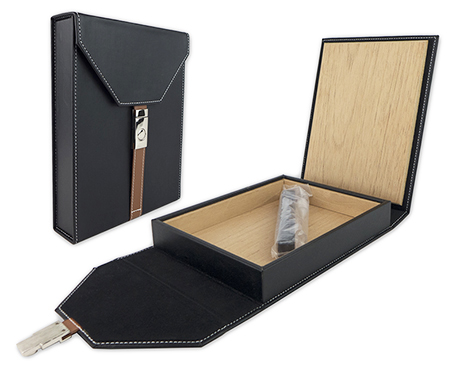 Cigar Travel Humidor - Black Leather Cigar Travel Humidor - Black Leather