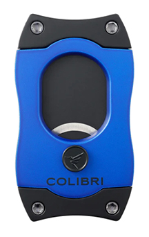 Colibri Blue and Black S-Cut Cigar Cutter with Black Blades