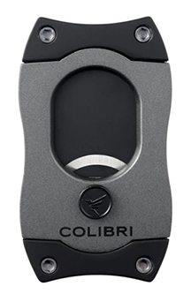 Colibri Charcoal and Black S-Cut Cigar Cutter with Black Blades