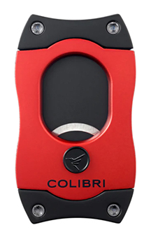 Colibri Red and Black S-Cut Cigar Cutter with Black Blades