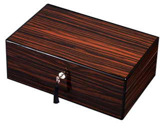 Diamond Crown The Alexander Exotic Black Ebony Cigar Humidor