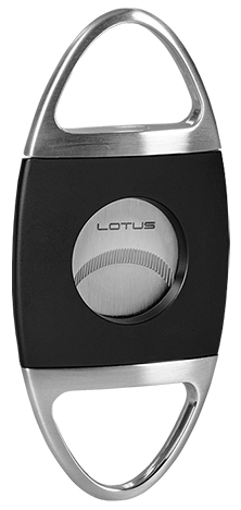 Lotus Jaws Serrated Cigar Cutter - Black & Chrome