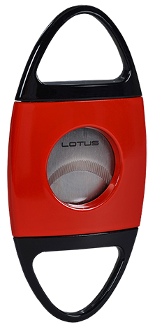 Lotus Jaws Serrated Cigar Cutter - Black & Red