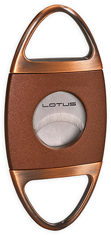 Lotus Jaws Serrated Cigar Cutter - Copper & Brown