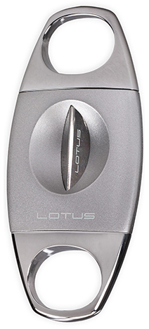 Lotus Jaws Serrated V-Cut Cigar Cutter - Anodized & Polished Chrome