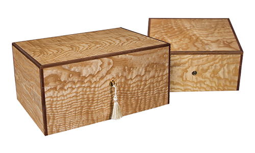 Savoy Executive Olive Ash Burl Cigar Humidors