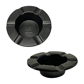Stinky Cigar Stainless Steel Cigar Ashtray with Black Matte Finish - Accommodates 6 Cigars