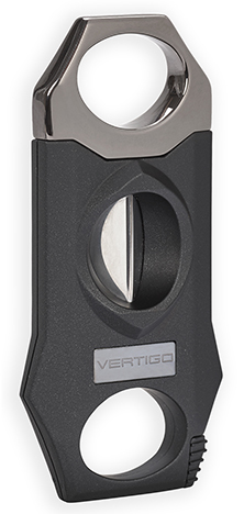 Vertigo Marlin V-Cut Cigar Cutter with Poker - Rubberized Black
