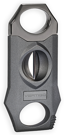 Vertigo Marlin V-Cut Cigar Cutter with Poker - Rubberized Gunmetal