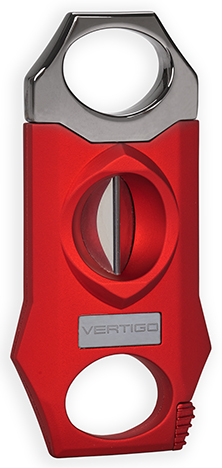 Vertigo Marlin V-Cut Cigar Cutter with Poker - Rubberized Red
