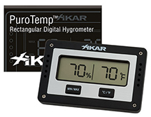 XIKAR PuroTemp Rectangular Digital Hygrometer