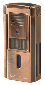 Lotus Duke V Triple Torch Flame Cigar Lighter/Cutter Combo in Copper Satin Finish