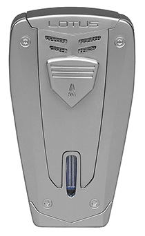 Lotus Fusion Triple Torch Flame Cigar Lighter/Punch Combo in Matte Chrome Finish