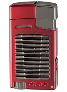 XIKAR Forte Single Jet Flame Cigar Lighter in Daytona Red with G2 Trim Finish