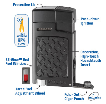 XIKAR Forte Soft Flame Cigar Lighter Features