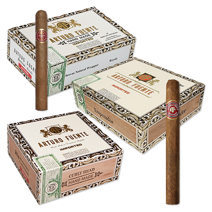 Arturo Fuente Brevas Royale, Curly Head, and Especiales Emperador Cigars