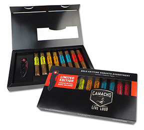 Camacho Bold Anytime Robusto Cigar Assortment with Tactical Knife Camacho Bold Anytime Robusto Cigar Assortment with Tactical Knife