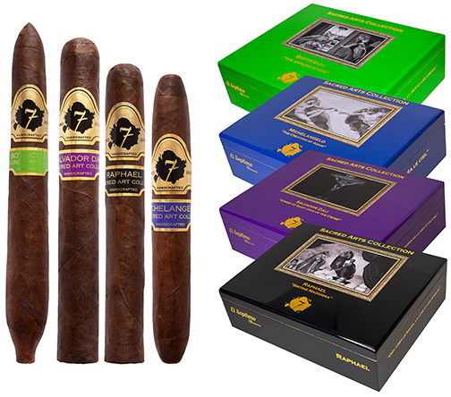 El Septimo Sacred Arts Collection Botticelli, Salvador Dali, Michelangelo, and Raphael Cigars