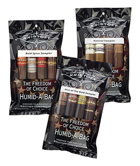 Kristoff Natural, Bold Spice, and Best of the Bold Cigar Samplers