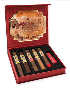 La Aroma De Cuba "Best Sellers" 5-Cigar Assortment w/Lighter