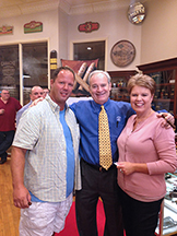 J.C. Newman Cigar Company's Bobby Newman (center) making sure everyone feels welcome!