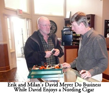 Erik Nording and Milan's David Meyer Do Business While David Enjoys a Nording Cigar