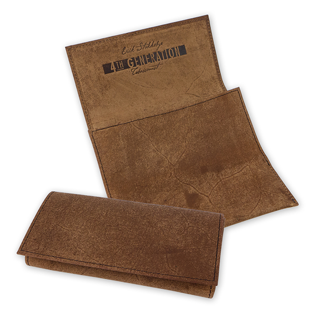 Erik Stokkebye Hunter Brown Leather Roll-Up Tobacco Pouch