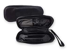 Black Leatherette Churchwarden 2-Pipe Travel Cases