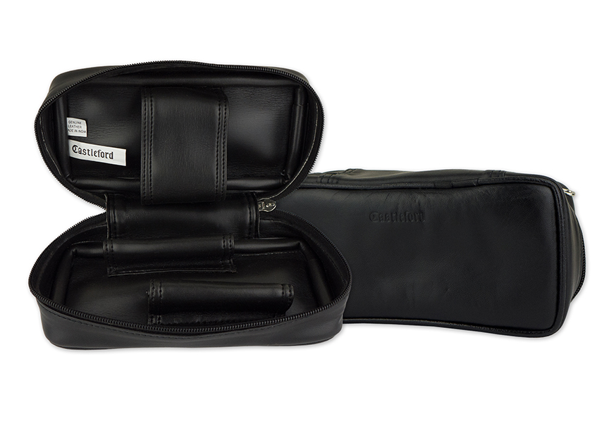 Kingstar Soft PVC Black Pipe Tobacco Pouch Travel Multiple Pipe Bag 
