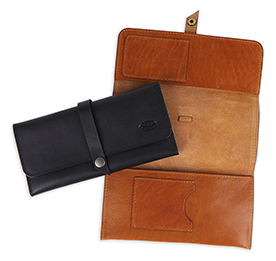 Chacom Leather Roll-Up Tobacco Pouch with Pipe Tool Compartments
