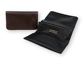 La Rocca Leather Roll-Up Pouch - Style T-124