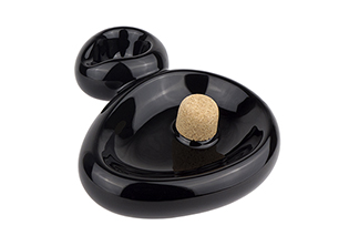 Savinelli Sidecar Ceramic Pipe Ashtray/Rest - Black