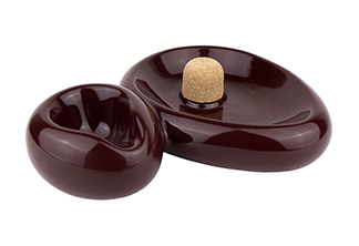 Savinelli Sidecar Ceramic Pipe Ashtray/Rest - Bordeaux