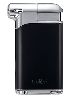 Colibri Pacific Air Pipe Lighters in Matte Black & Polished Chrome Finish