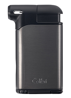 Colibri Pacific Air Pipe Lighters in Brushed Gunmetal & Matte Black Finish