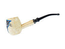 Panther Custom Cob by CJ Pipe No. CJ3316 - Missouri Meerschaum Diplomat Corn Cob Pipe