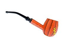 Halloween Pumpkin Custom Cob by CJ - Missouri Meerschaum Diplomat Corn Cob Pipe