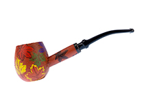 Autumn Leaves Custom Cob by CJ - Missouri Meerschaum Diplomat Corn Cob Pipe