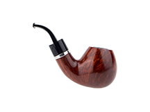 Caminetto Pipe No. 2213 - Orange Grade 00 34 w/Silver Band (AR)