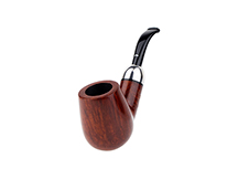 Caminetto Pipe No. 2214 - Orange Grade 00 34 w/Silver Mount (AR)