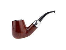 Caminetto Pipe No. 2214 - Orange Grade 00 34 w/Silver Mount (AR)