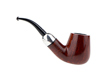 Caminetto Pipe No. 2214 - Orange Grade 00 34 w/Silver Mount (AR)