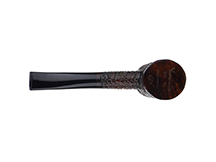 Caminetto Pipe No. 2219 - Rusticated Brown Grade 08 41 (AT) (Sitter)