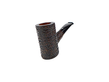 Caminetto Pipe No. 2219 - Rusticated Brown Grade 08 41 (AT) (Sitter)