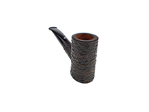 Caminetto Pipe No. 2219 - Rusticated Brown Grade 08 41 (AT) (Sitter)