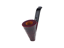 Caminetto Pipe No. 2220 - Sandblasted Burgundy Grade 06 39 (AT) (Sitter)