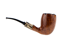 Estate Pipe No. 2242 - Randy Wiley Feather Carved 66 Handmade