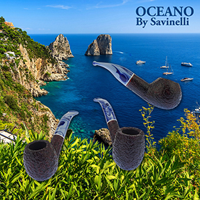 New ~ Savinelli Oceano Rusticated Briar Pipe Series!